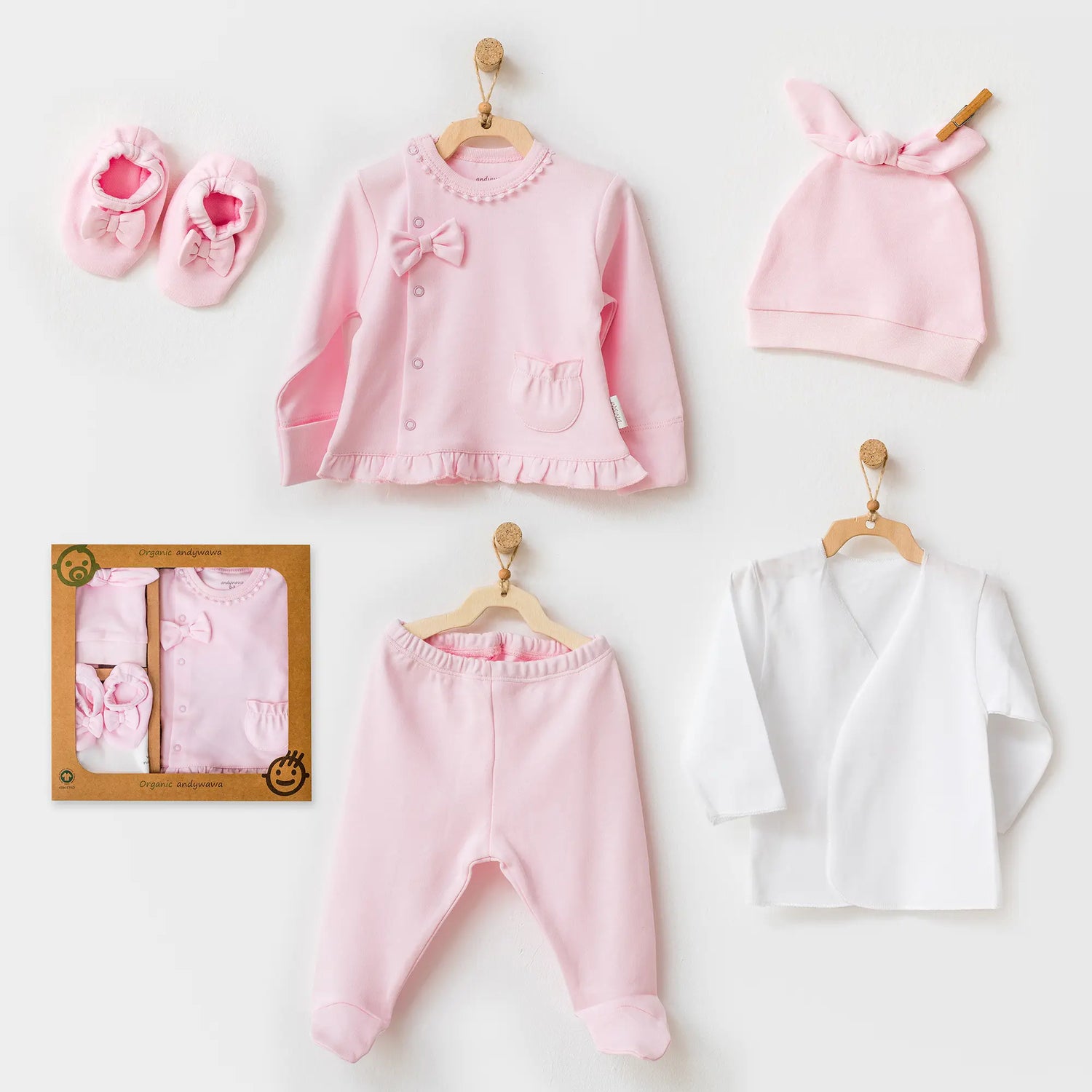 Andywawa AC25540 Natura Wawa 5'li Hastane Çıkışı Pink