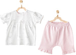 Andywawa AC25631 Cuddly Bunny Bear 2'Li Bebe Takım Pink