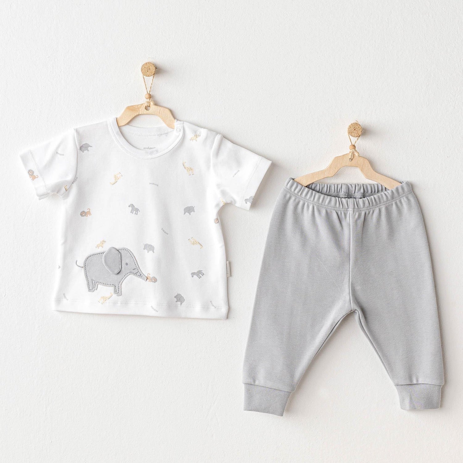 Andywawa AC25809 Little King 2'Li Takım Grey