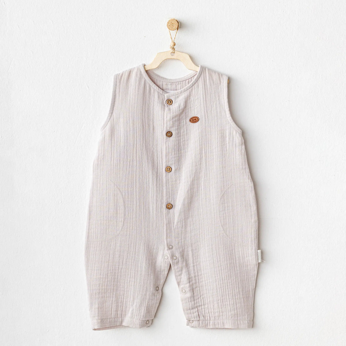Andywawa AC25883 Müslin Home Bebe Tulum Beige