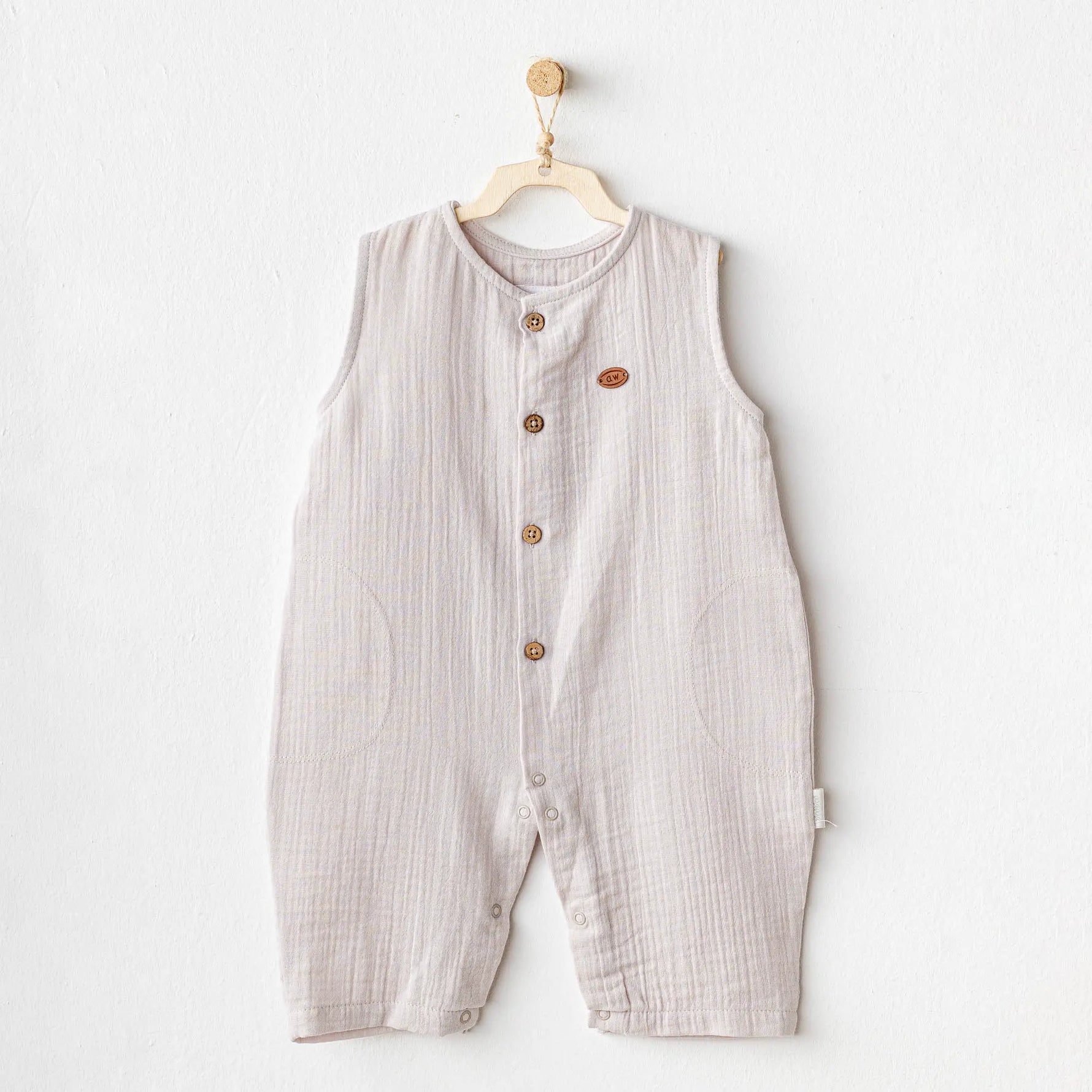 Andywawa AC25883 Müslin Home Bebe Tulum Beige