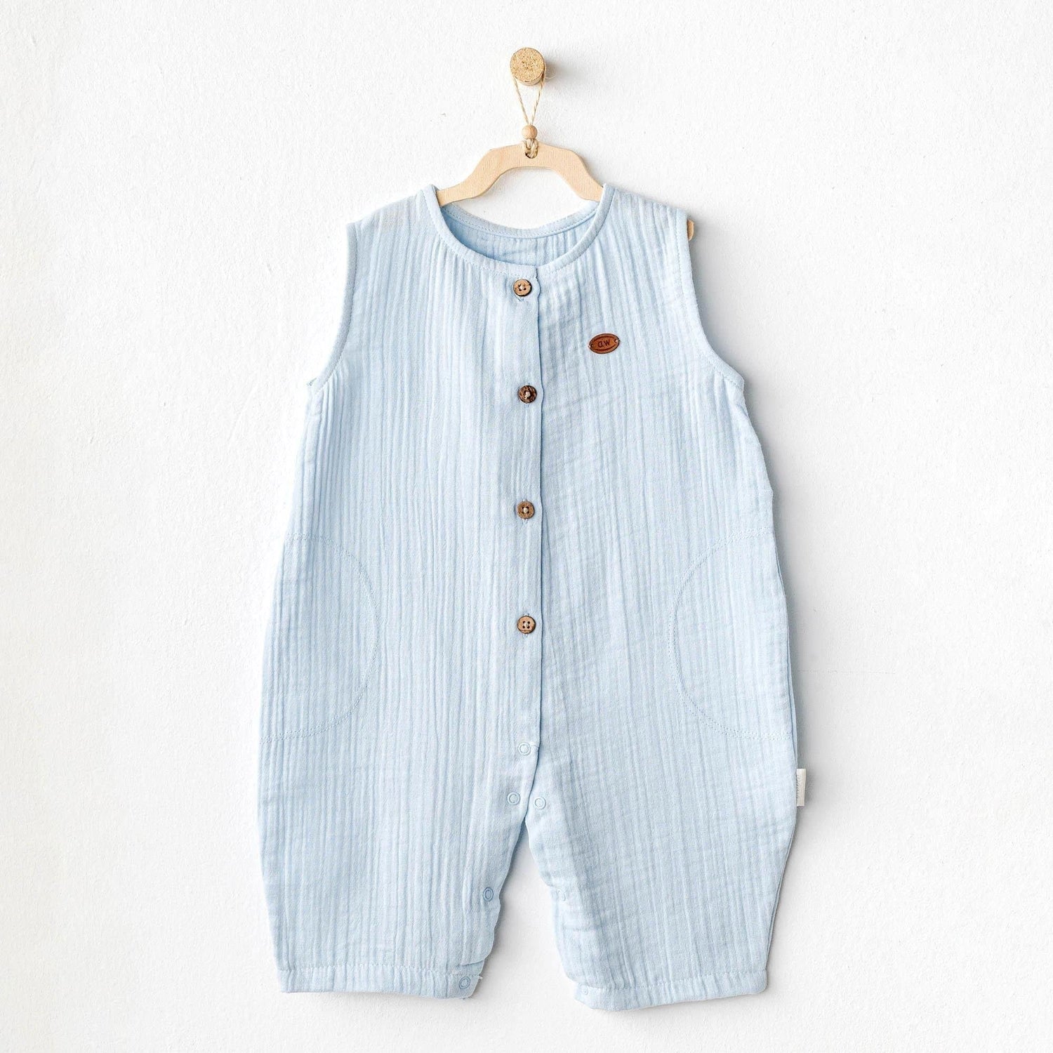 Andywawa AC25883 Müslin Home Bebe Tulum Blue