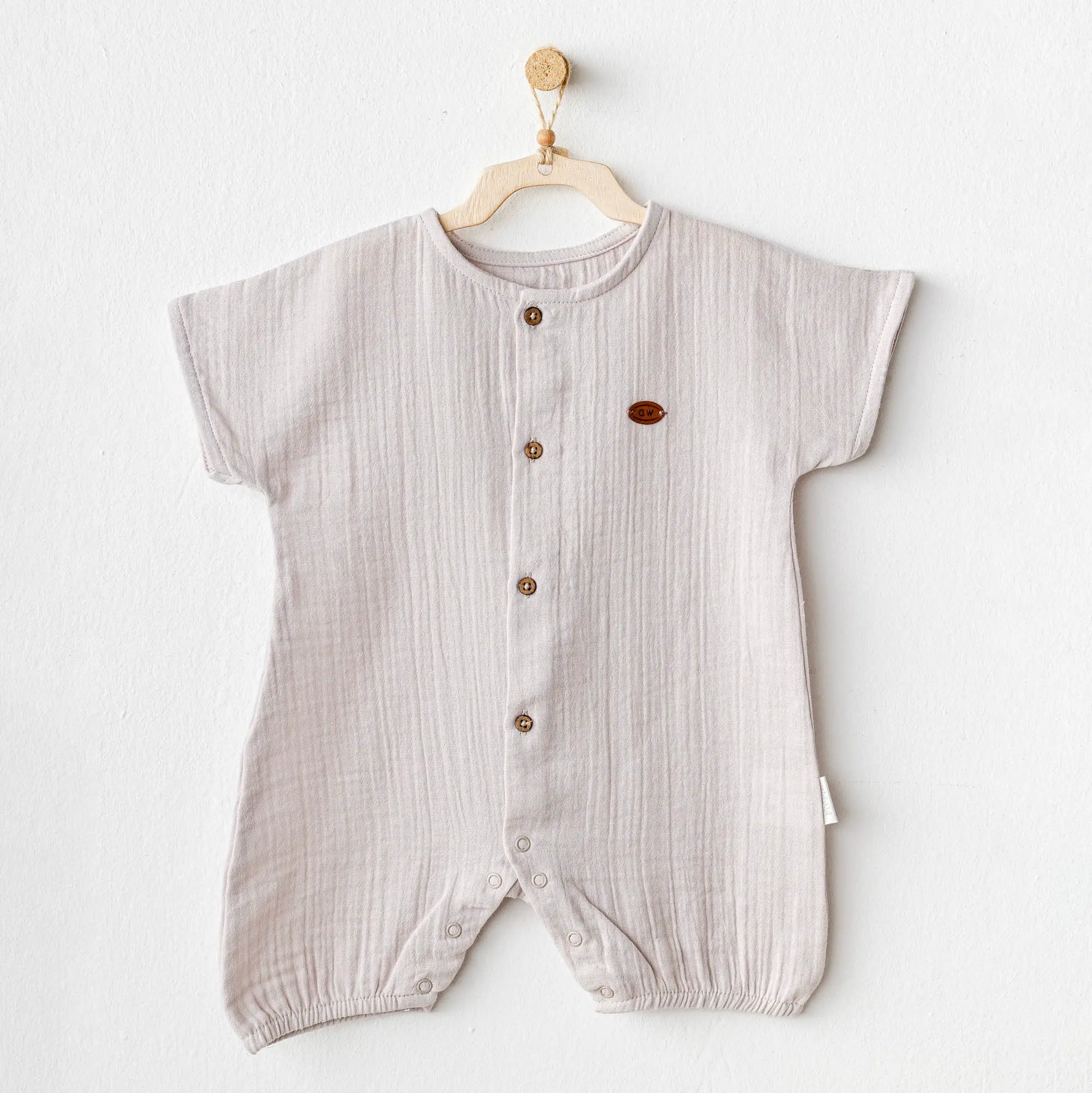 Andywawa AC25884 Müslin Home Bebe Tulum Beige