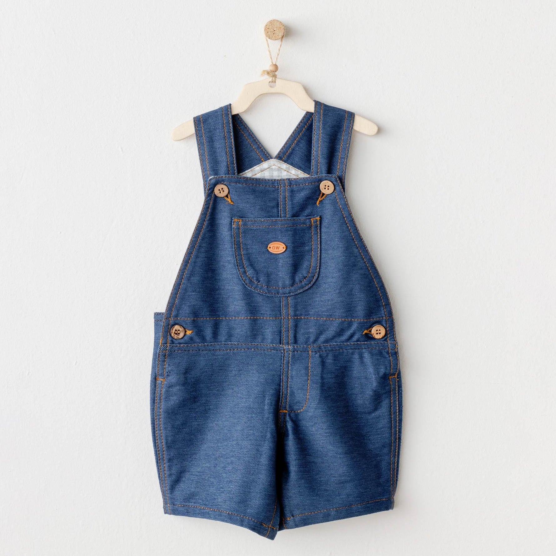 Andywawa AC25932 Casual Bebek Salopet İndigo