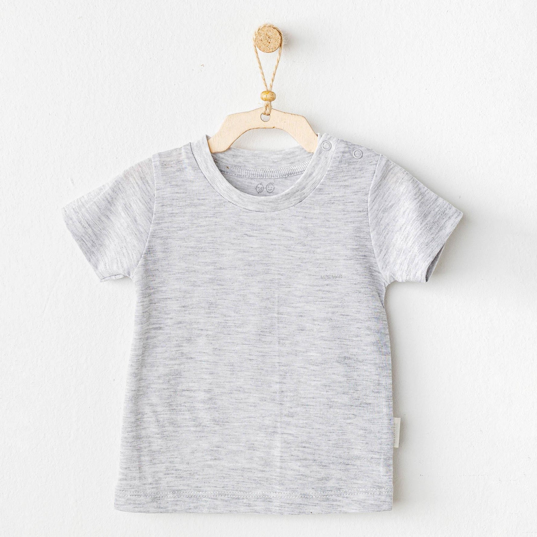 Andywawa AC25971 Casual Bebek Tişört Grey Melange