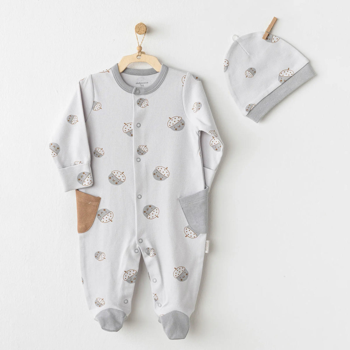 Andywawa AC26104 Hello Autumn Tulum Takım Grey
