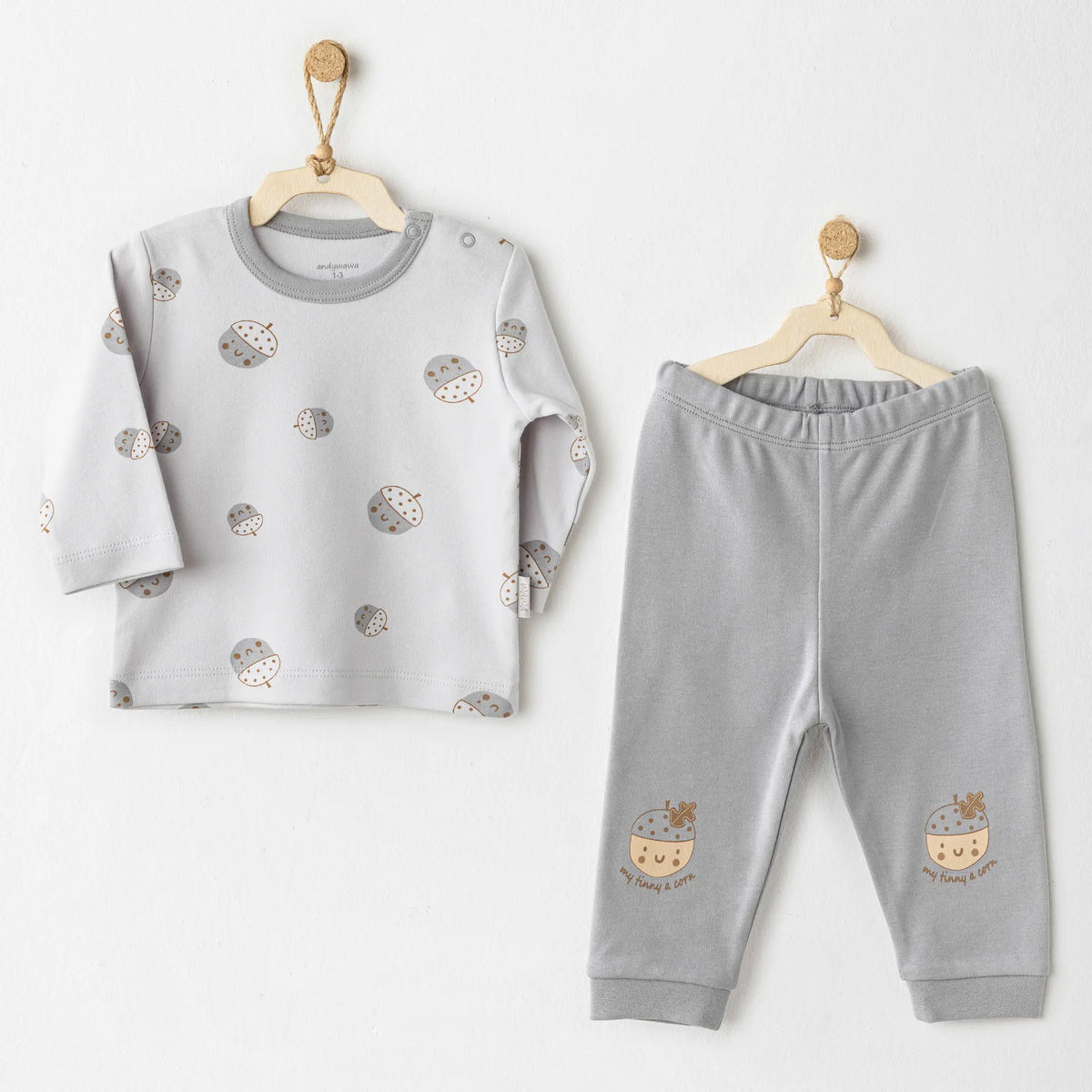 Andywawa AC26105 Hello Autumn 2'li Takım Grey