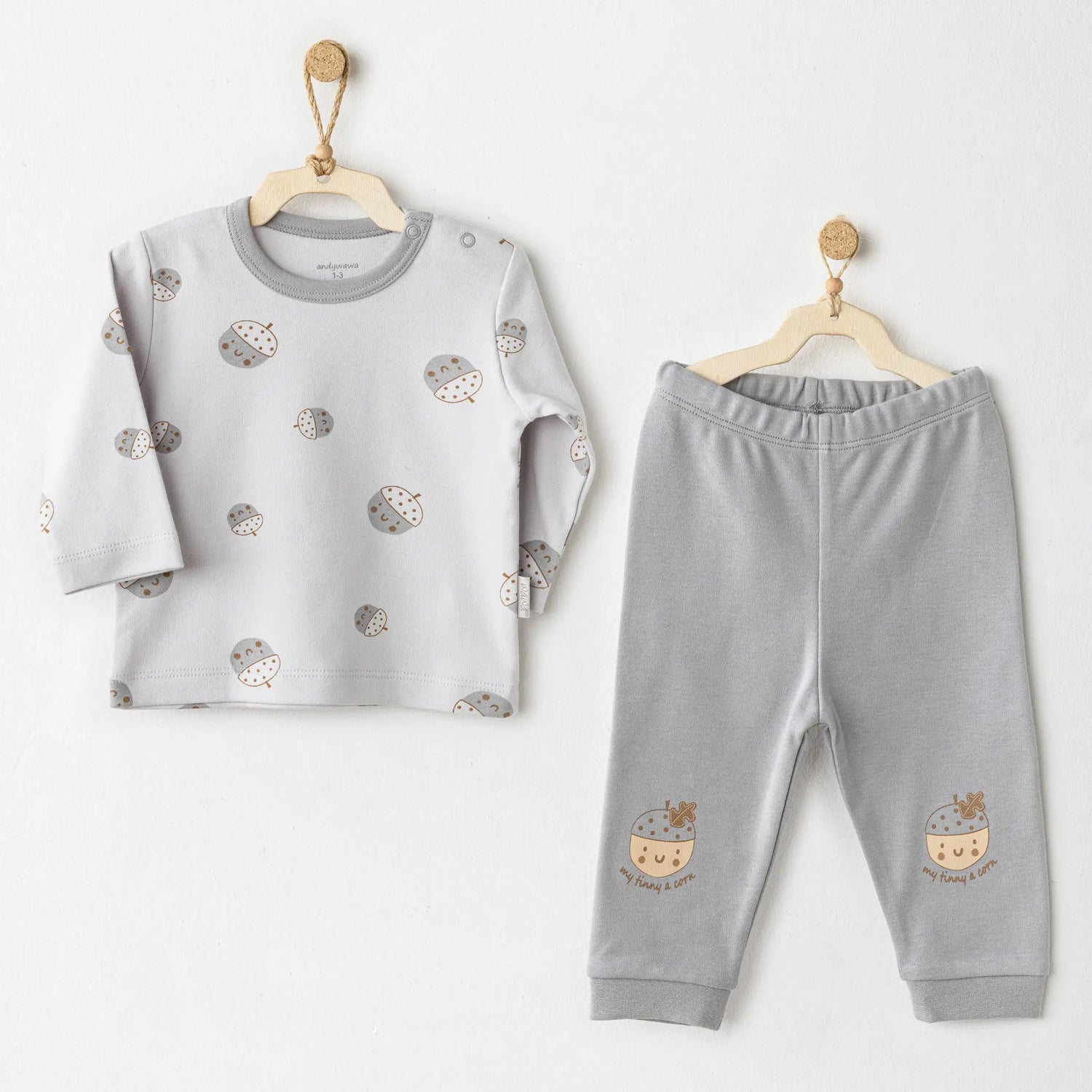 Andywawa AC26105 Hello Autumn 2'li Takım Grey