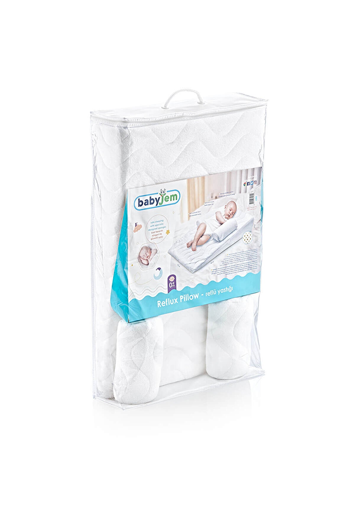 BabyJem Bebek Reflü Yastığı 132 Beyaz