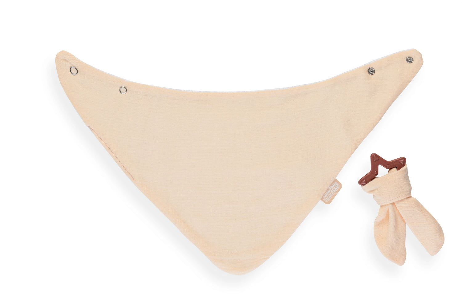 BabyJem Silikon Diş Kaşıyıcılı Müslin Önlük 736 Somon