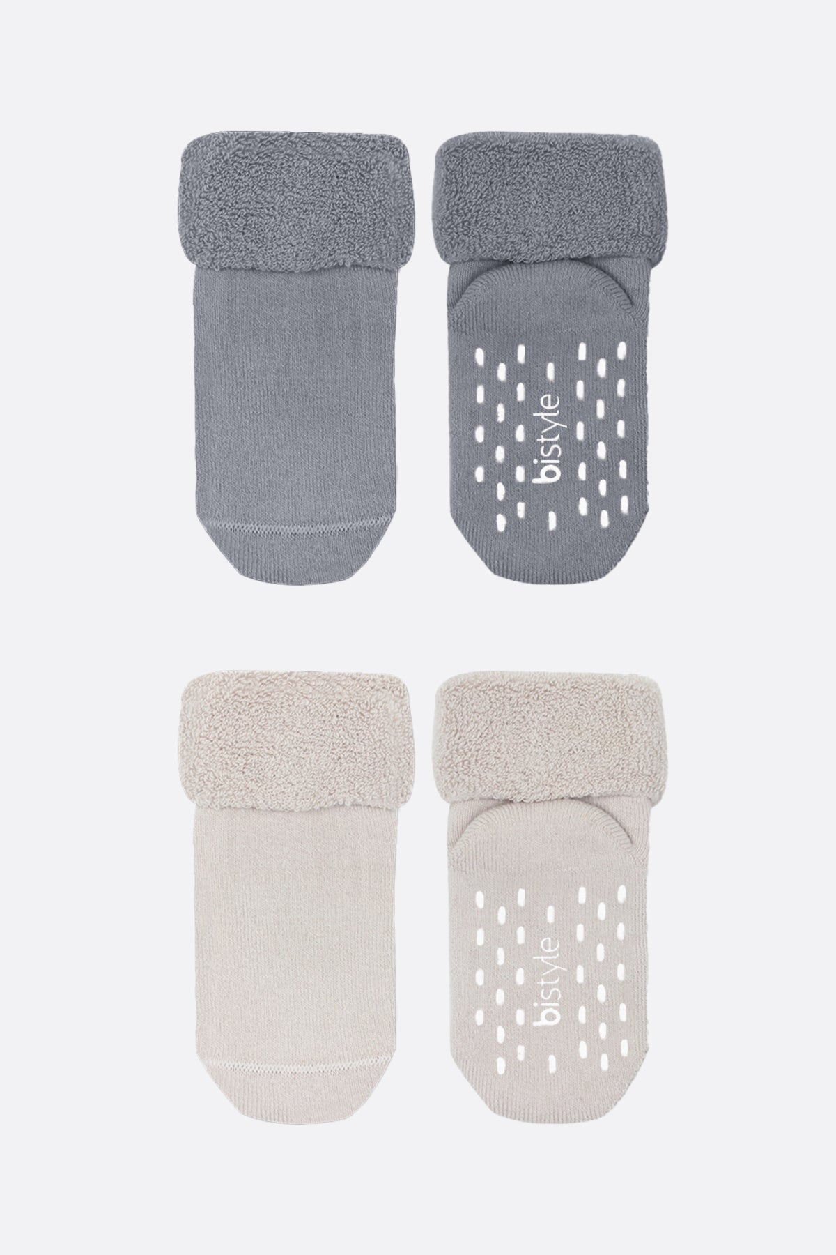 Bistyle 2li Havlu Soket Kaymaz Basic Boy 10508 Gri