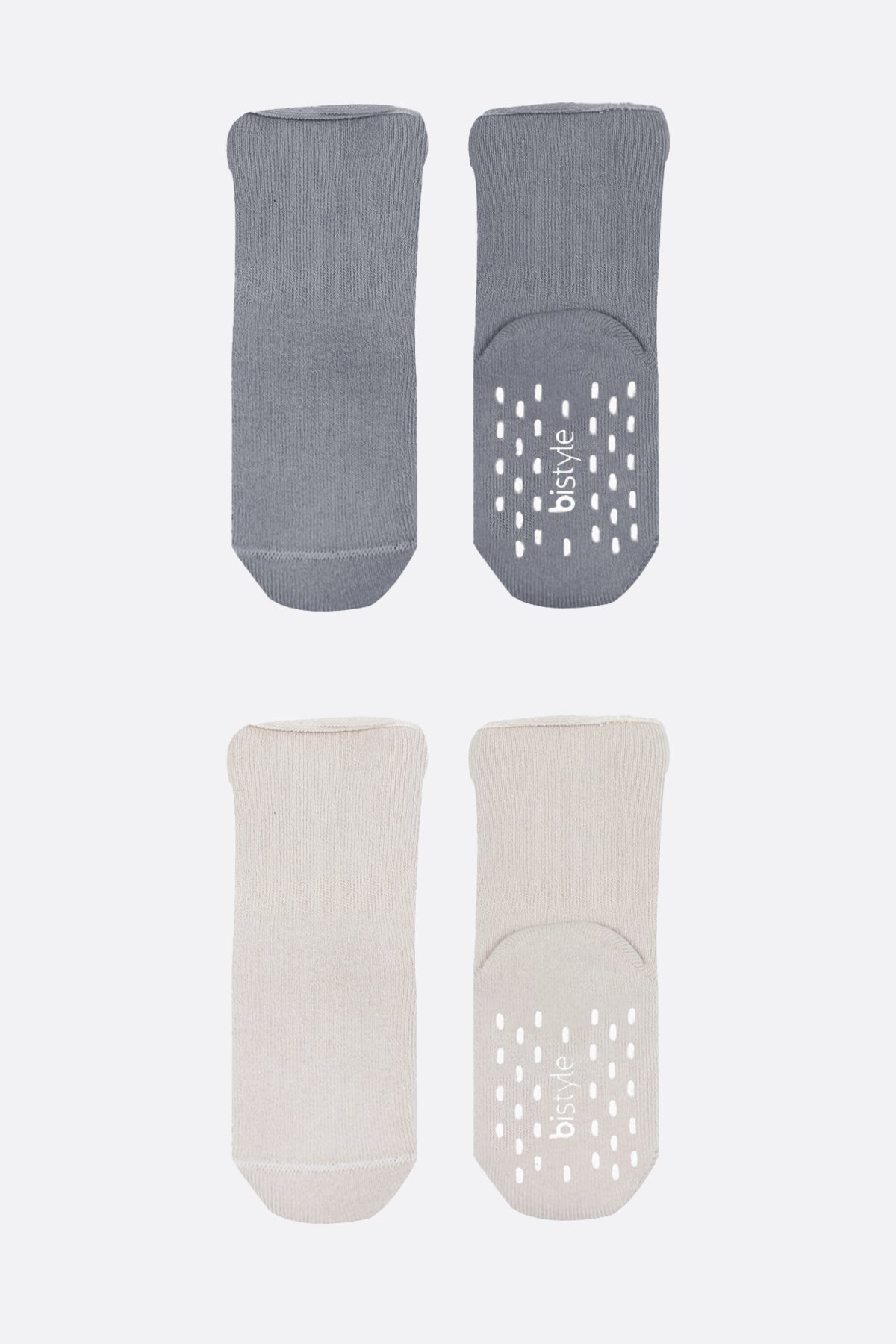 Bistyle 2li Havlu Soket Kaymaz Basic Boy 10508 Gri
