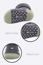 Bistyle 2li Havlu Soket Kaymaz Point Boy 10506 Antrasit
