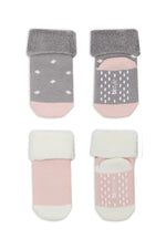Bistyle 2li Havlu Soket Kaymaz Point Girl 10505 Gri Pudra