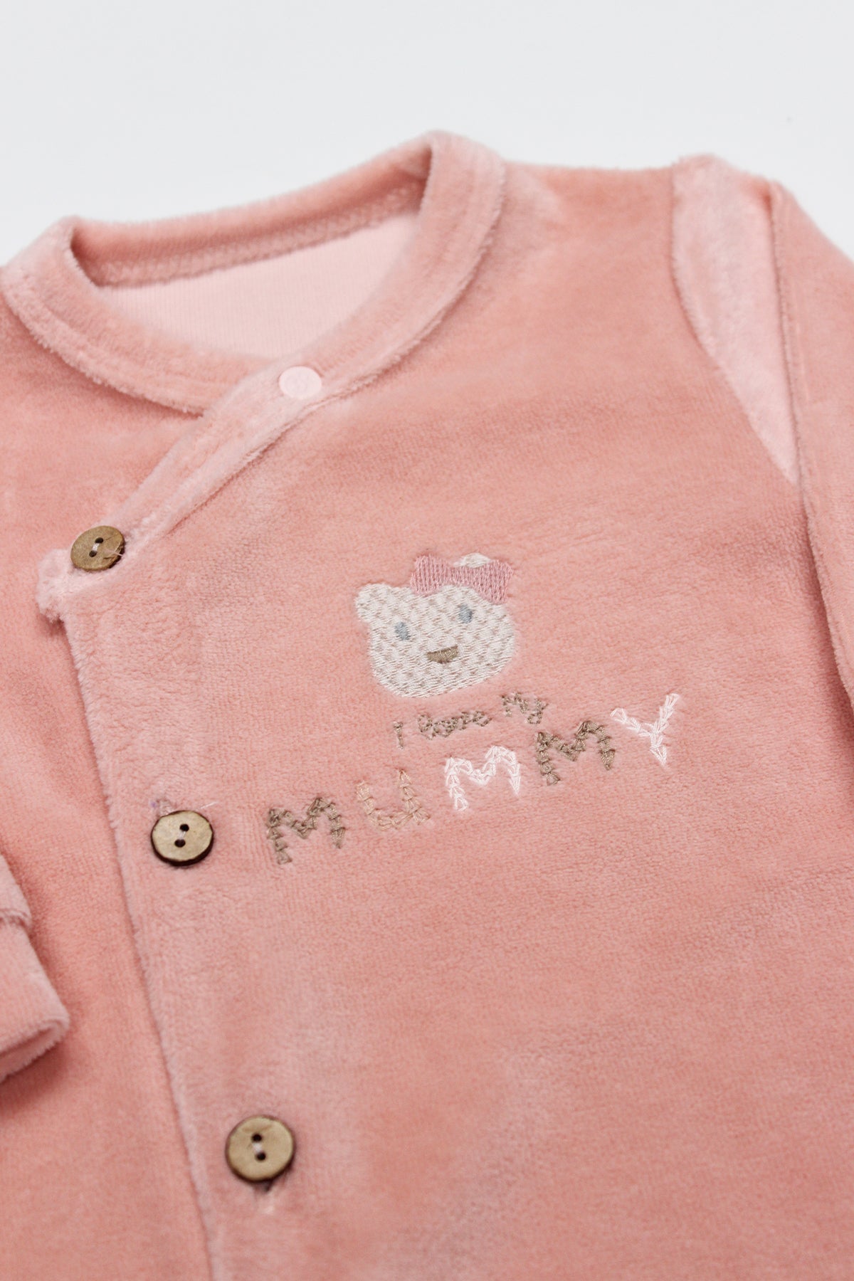 Bistyle Tulum Kadife I Love Mummy 15123 Pembe