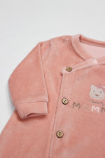 Bistyle Tulum Kadife I Love Mummy 15123 Pembe