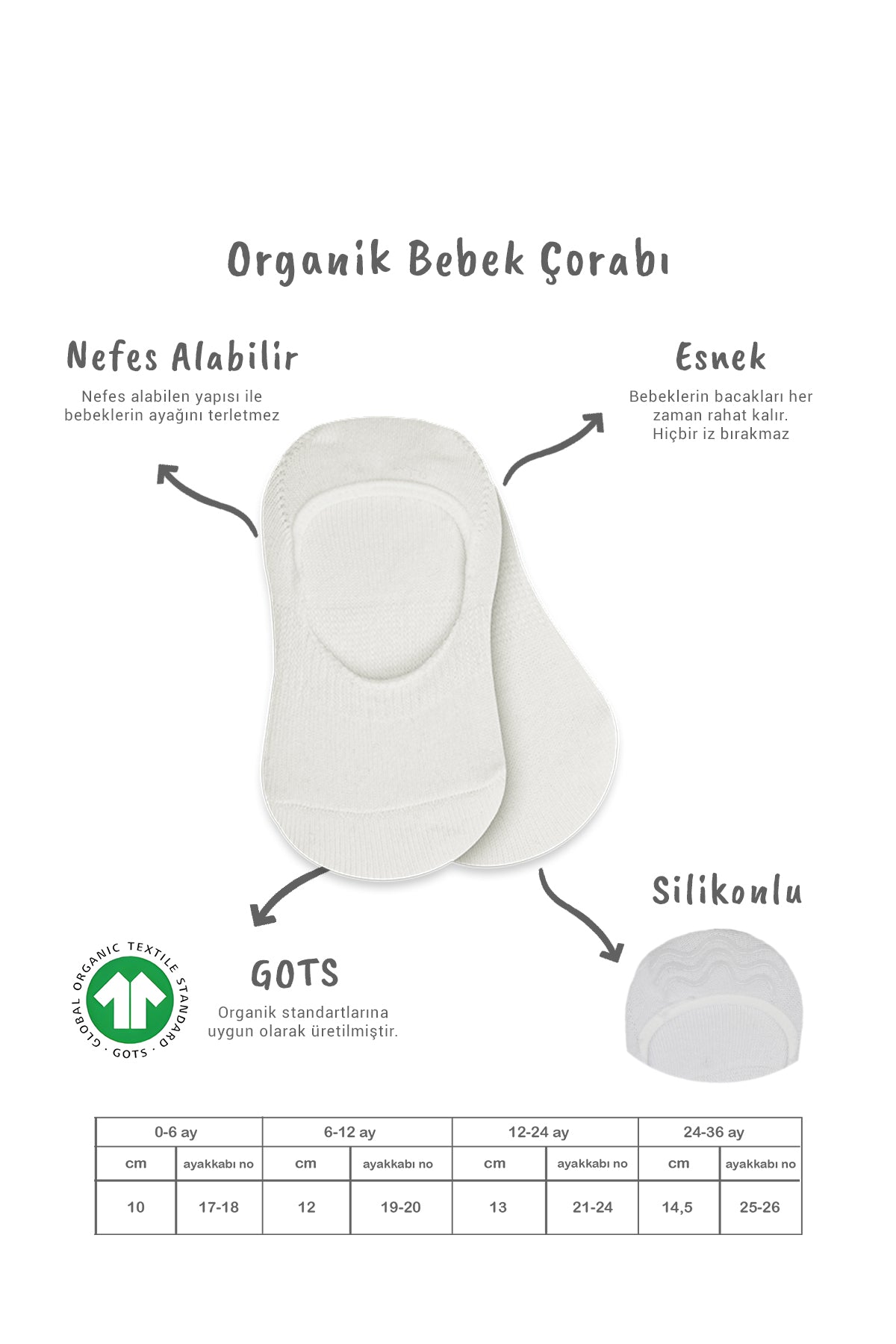 Bistyle 2'Li Penye Babet Silikonlu Basic Çorap 30104 Ekru Ekru