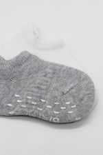 Bistyle 2'Li Sneakers Kaymaz Basic Penye Çorap 20103 Gri Beyaz