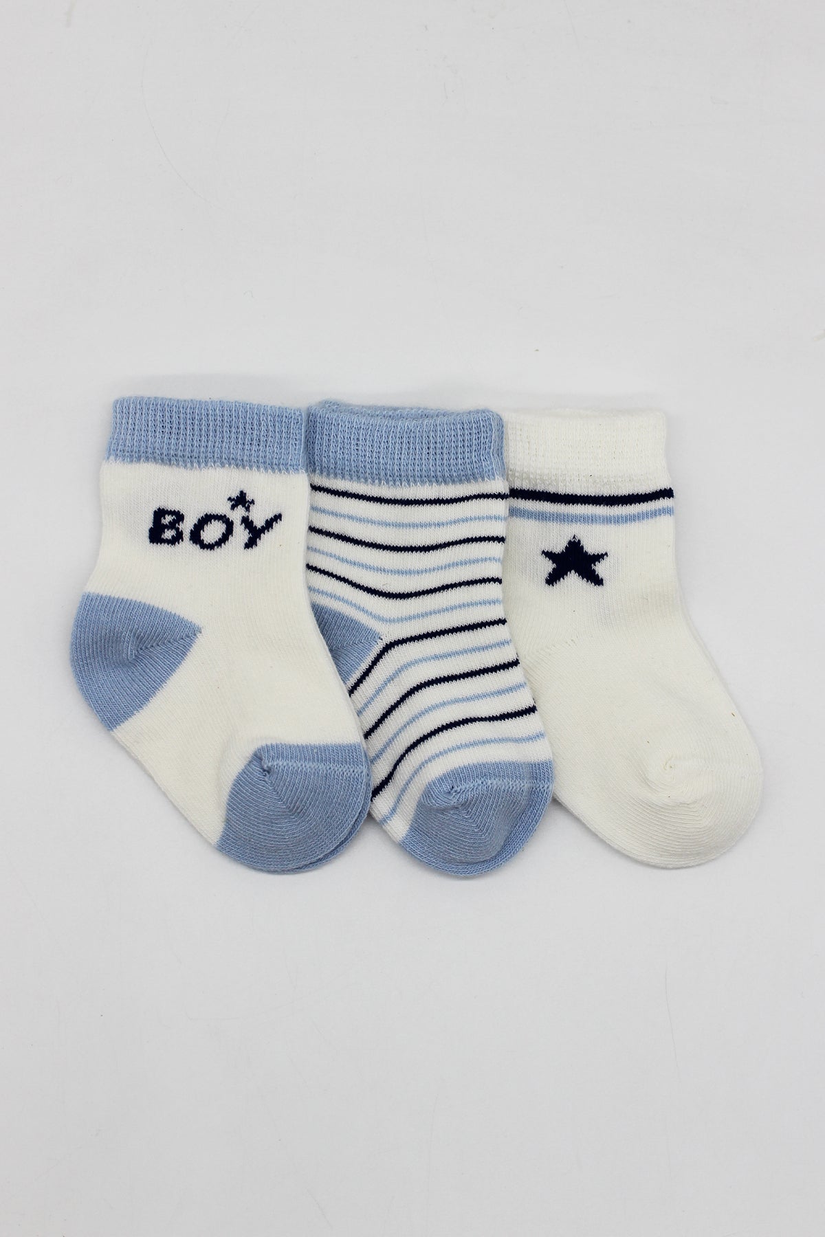 Bistyle 3'Lü Penye Boy And Girl Soket Çorap 10114 Mavi