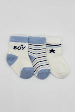 Bistyle 3'Lü Penye Boy And Girl Soket Çorap 10114 Mavi