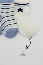 Bistyle 3'Lü Penye Boy And Girl Soket Çorap 10114 Mavi
