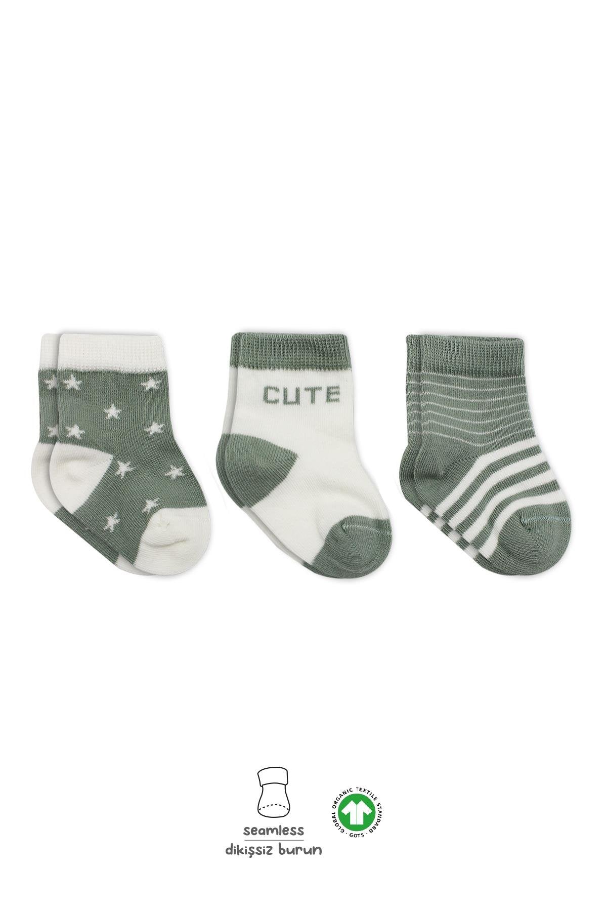 Bistyle 3lü Penye Cute Stars Soket Çorap 10115 Nil