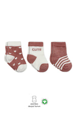 Bistyle 3lü Penye Cute Stars Soket Çorap 10115 Pudra