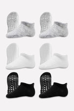 Bistyle 6'Lı Sneakers Kaymaz Penye Çorap 20102 Gri Beyaz Siyah