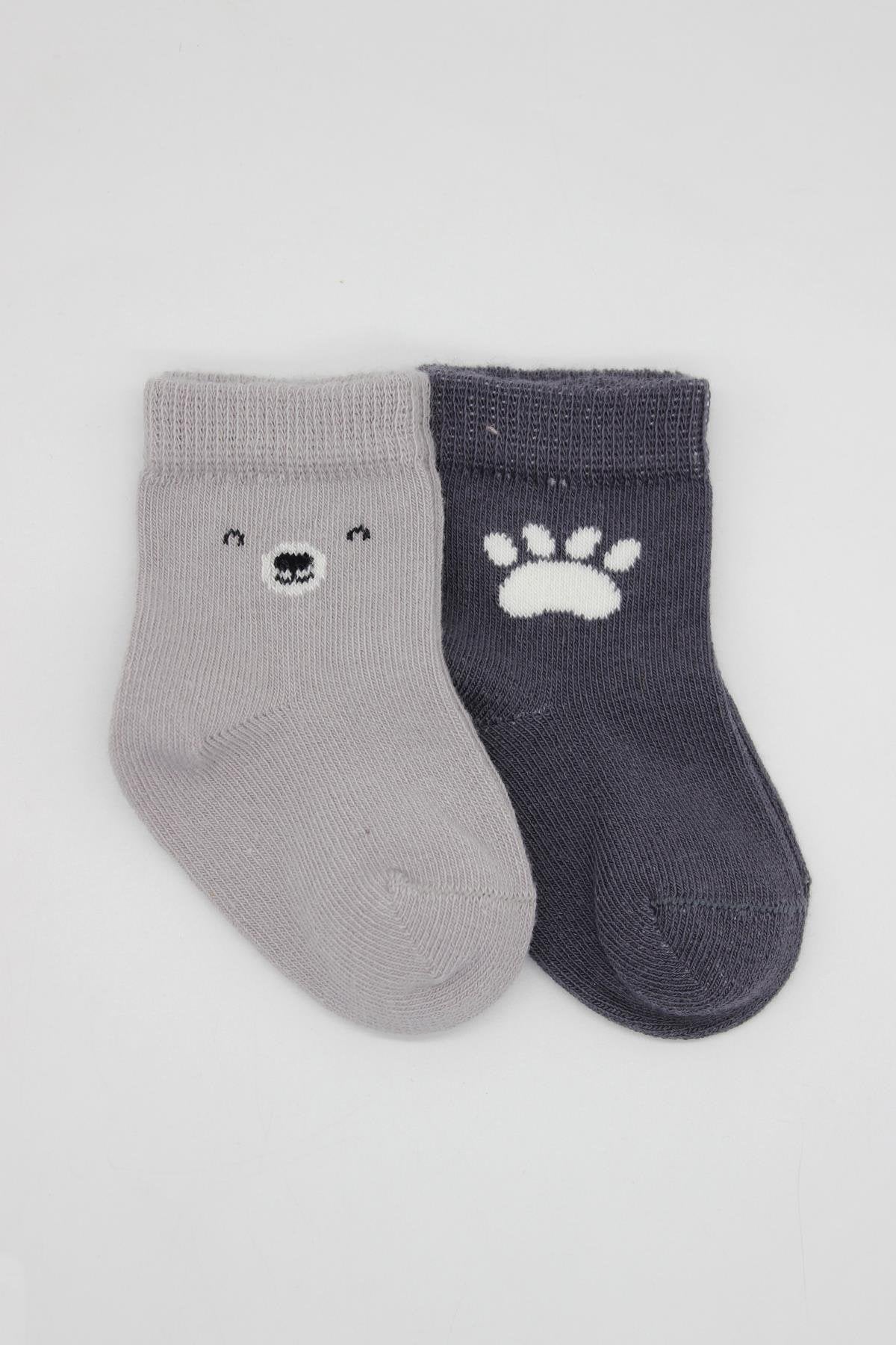 Bistyle 2li Bear Penye Soket Çorap 10116 Gri