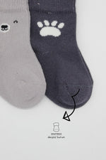Bistyle 2li Bear Penye Soket Çorap 10116 Gri