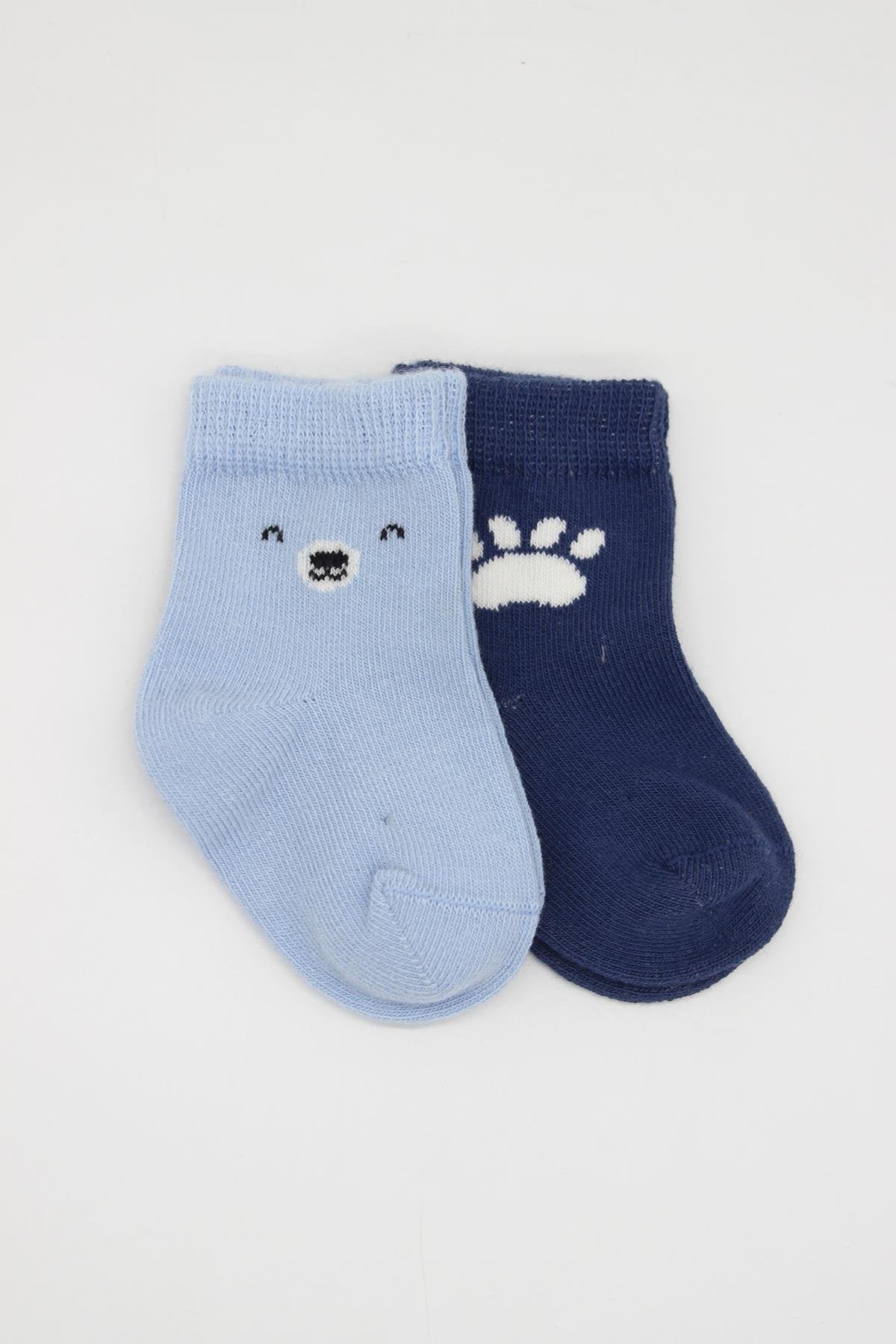 Bistyle 2li Bear Penye Soket Çorap 10116 Mavi