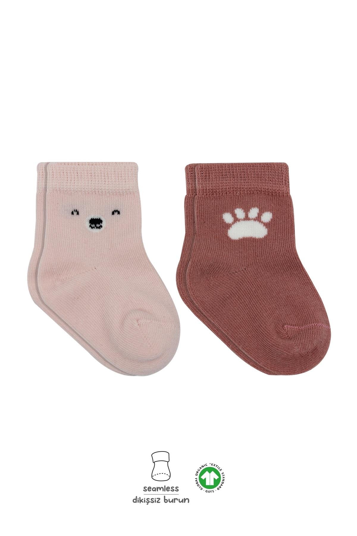 Bistyle 2li Bear Penye Soket Çorap 10116 Pembe