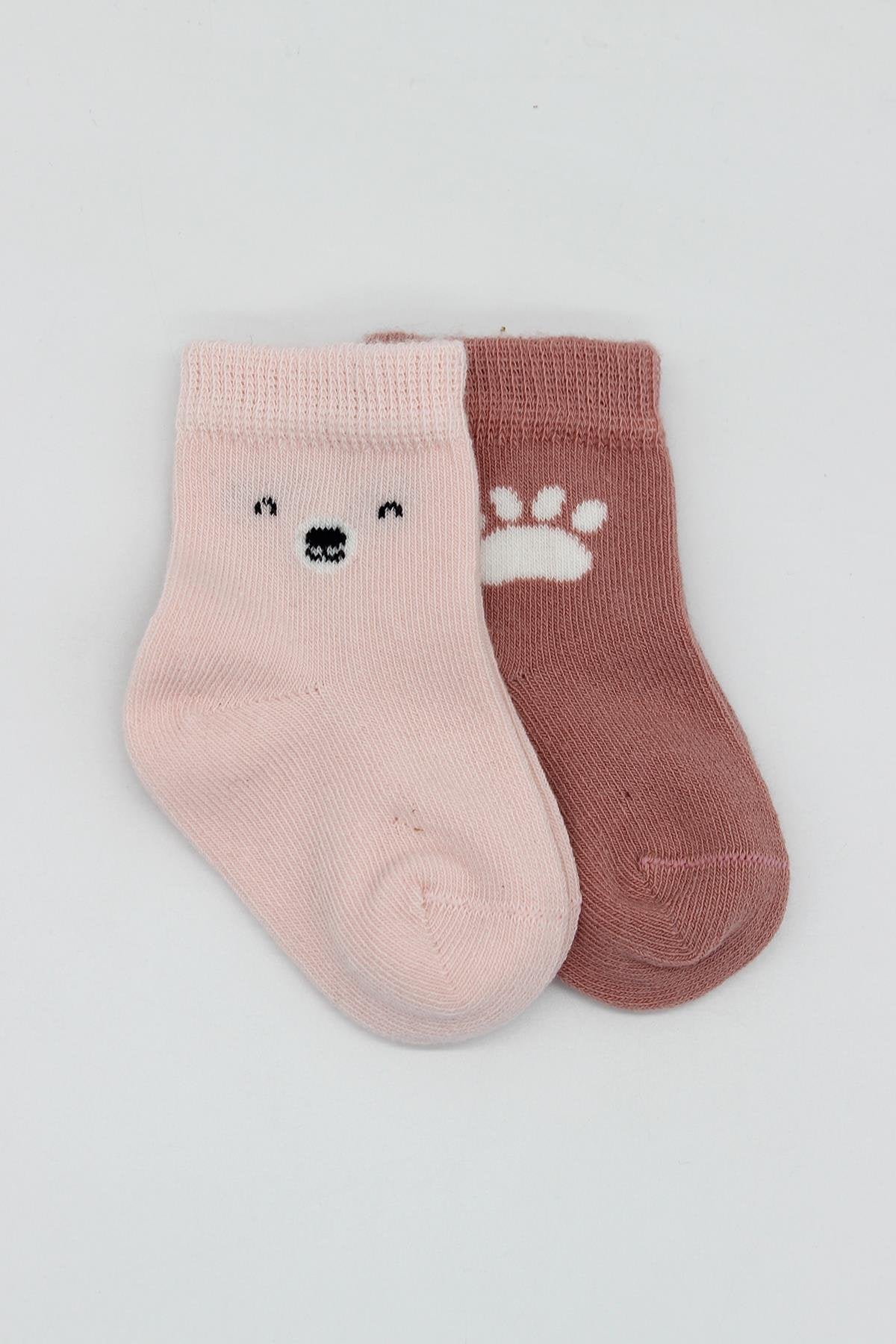 Bistyle 2li Bear Penye Soket Çorap 10116 Pembe