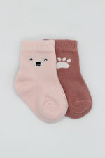 Bistyle 2li Bear Penye Soket Çorap 10116 Pembe