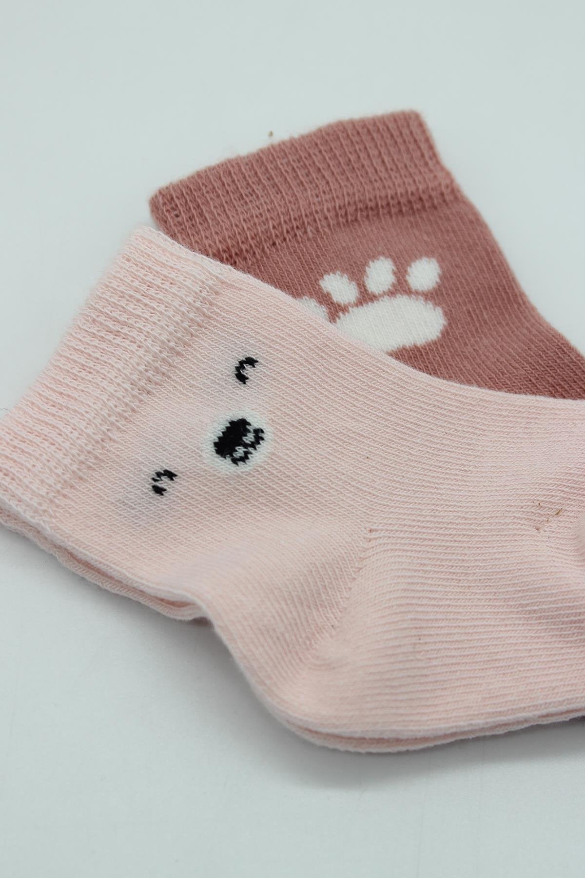 Bistyle 2li Bear Penye Soket Çorap 10116 Pembe
