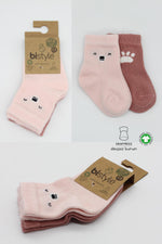 Bistyle 2li Bear Penye Soket Çorap 10116 Pembe