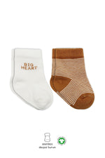 Bistyle 2'Li Big Heart Penye Soket Çorap 10117 Hardal