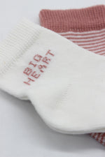 Bistyle 2'Li Big Heart Penye Soket Çorap 10117 Pudra