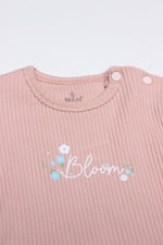 Bistyle Flying Bloom White Yarım Kol 2'Li Body 17118 Ekru Gül Kurusu