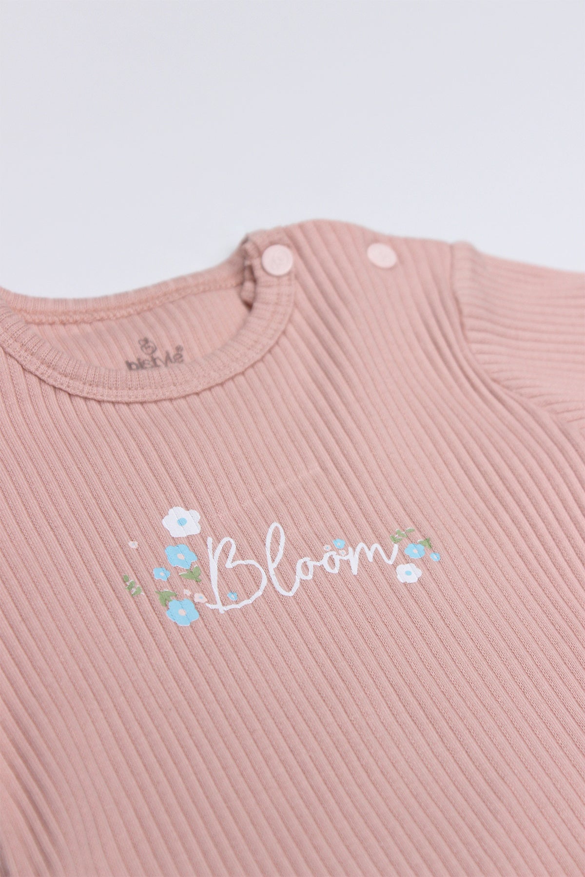 Bistyle Flying Bloom White Yarım Kol 2'Li Body 17118 Ekru Gül Kurusu
