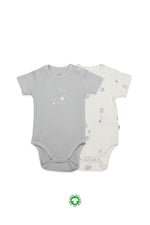 Bistyle Flying Elephant Yarım Kol 2'Li Body 17116 Ekru Gri