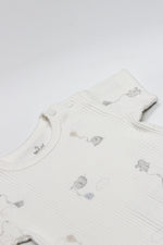 Bistyle Flying Elephant Yarım Kol 2'Li Body 17116 Ekru Gri