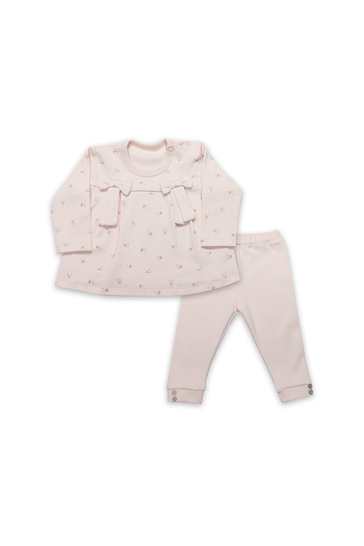 Bistyle Grow İn Love 2'Li Bebe Takım 14102 Pembe Ekru