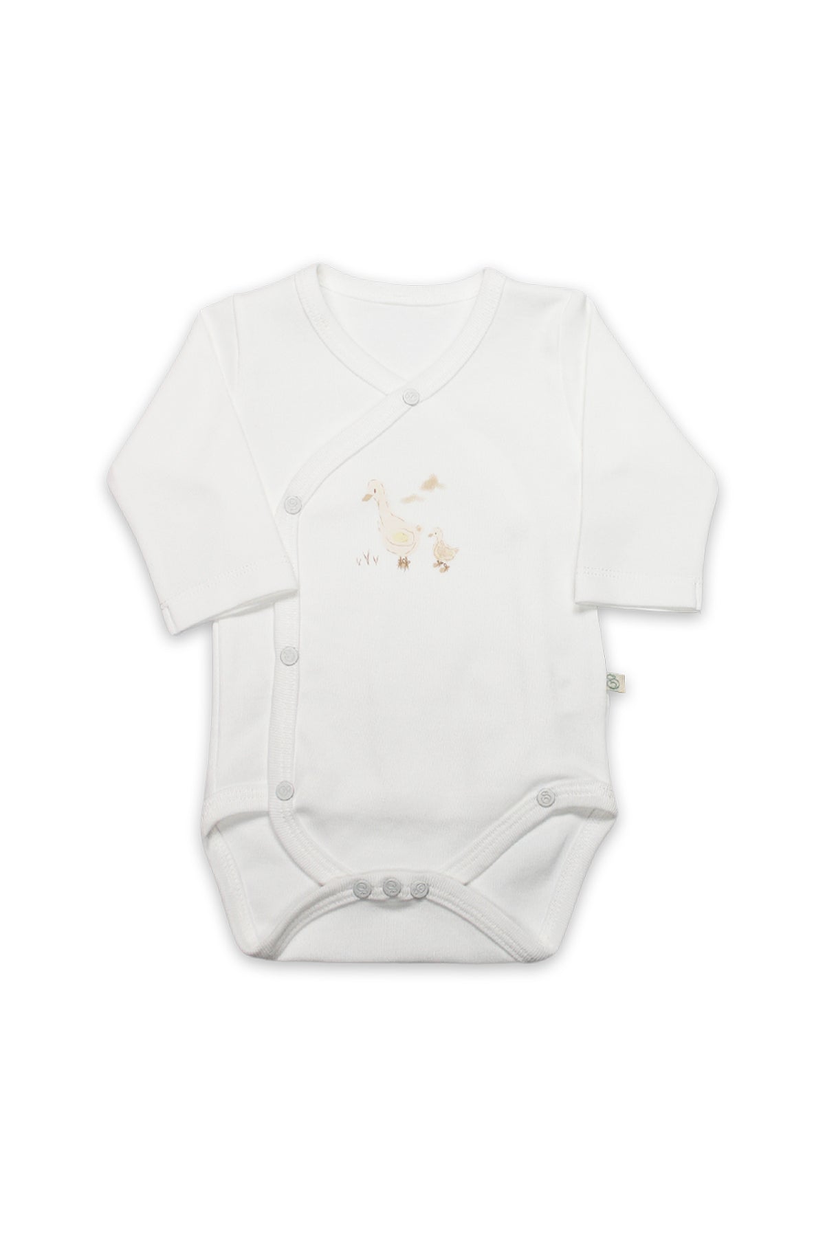 Bistyle Kruvaze  Body Uzun Kol Welcome Baby Duck 17108 Sarı