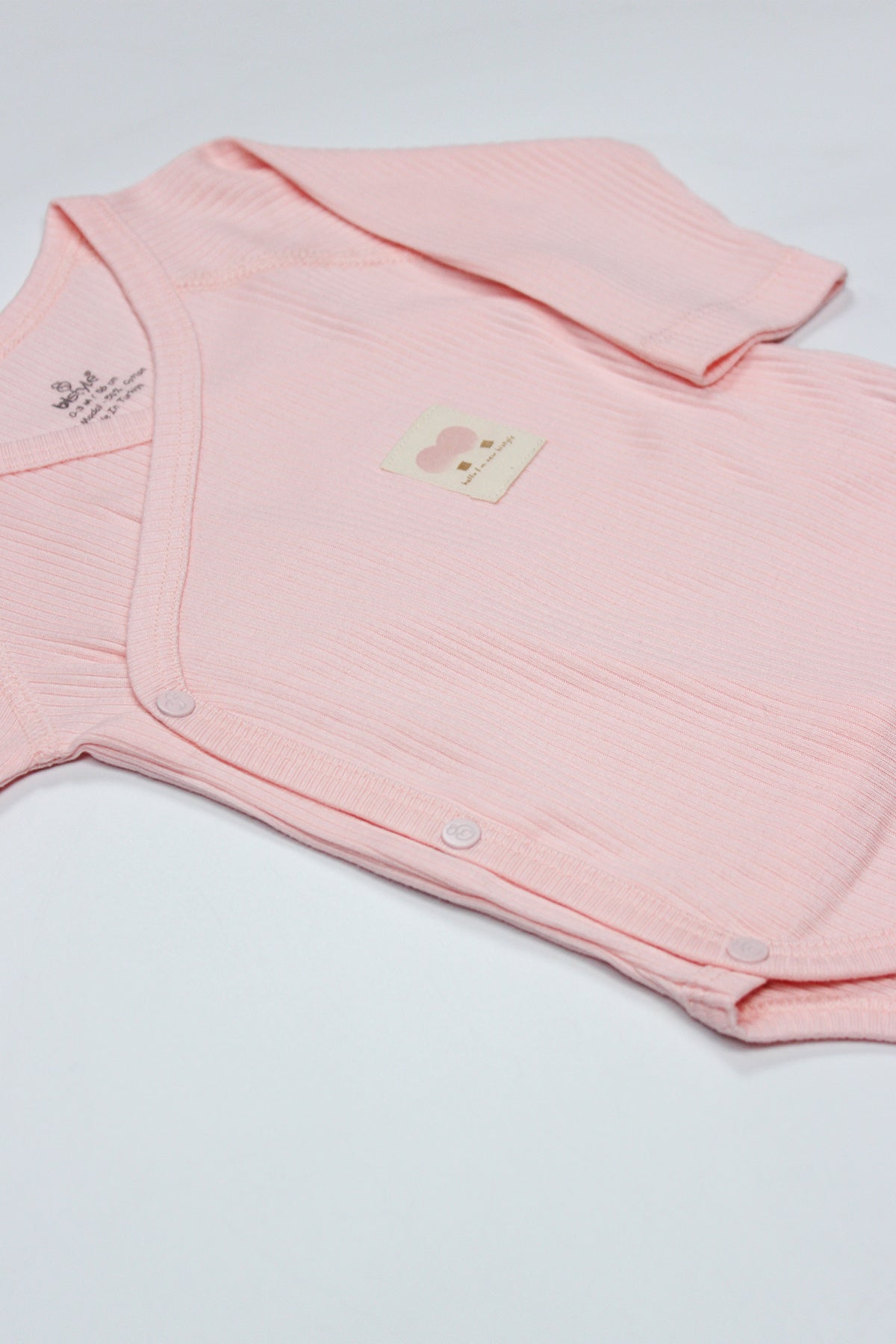 Bistyle Organic Modal Flying Balloons Kruvaze Uzun Kol Body BS17121 Pembe
