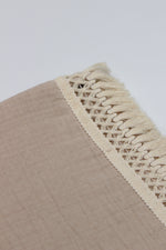 Bistyle Organik Müslin 80x90 Fistolu Battaniye 70112 Bej