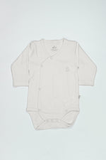 Bistyle Organik Natural Basic Style Kruvaze Uzun Kol Body BS17102 Ekru