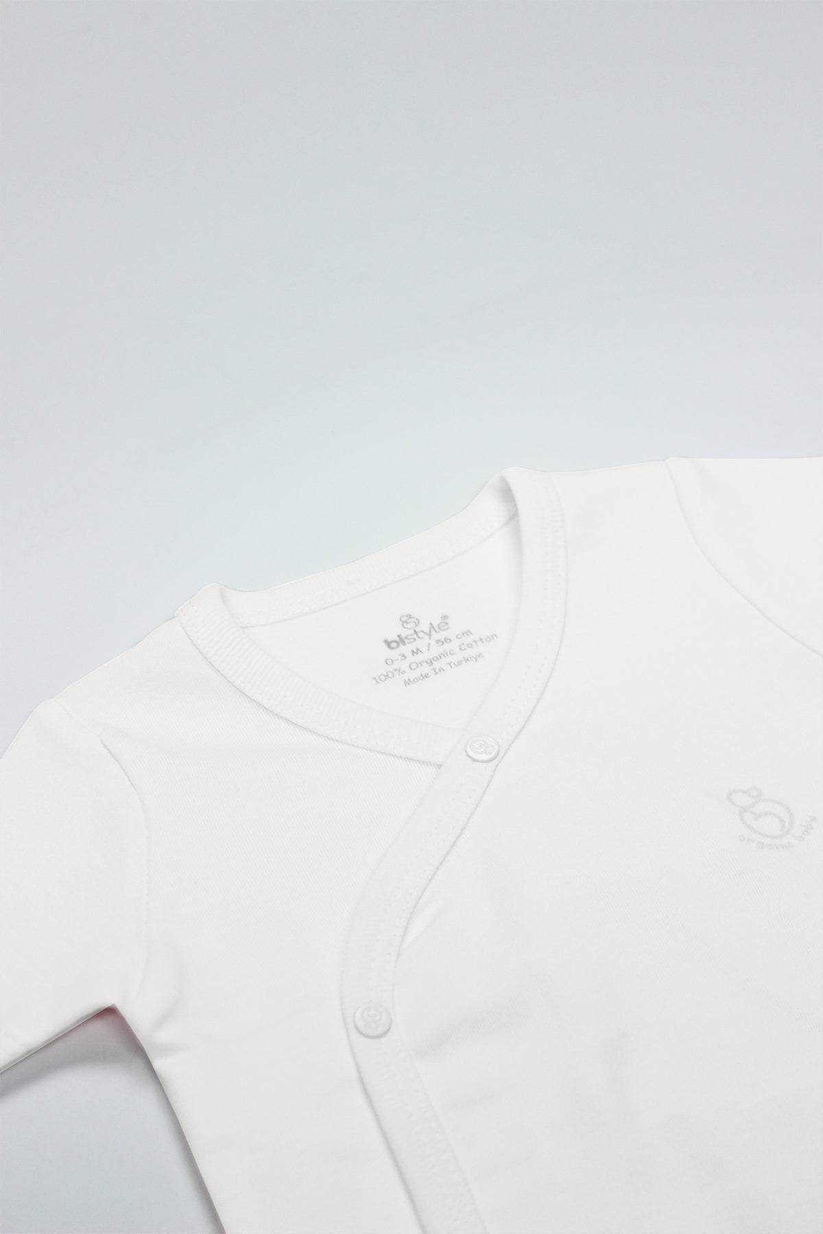 Bistyle Organik Natural Basic Style Kruvaze Uzun Kol Body BS17102 Ekru