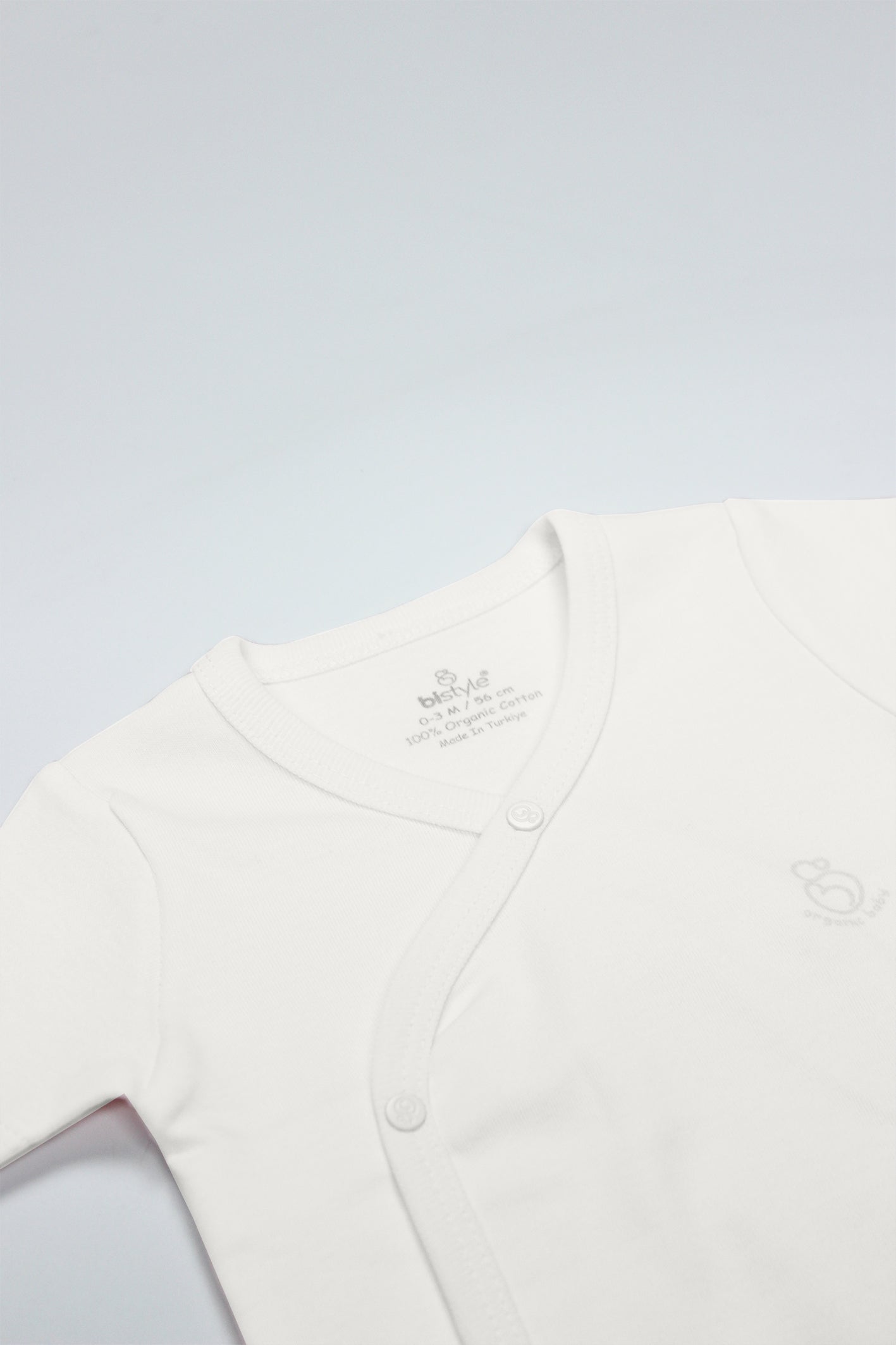 Bistyle Organik Natural Basic Style Kruvaze Uzun Kol Body BS17102 Ekru