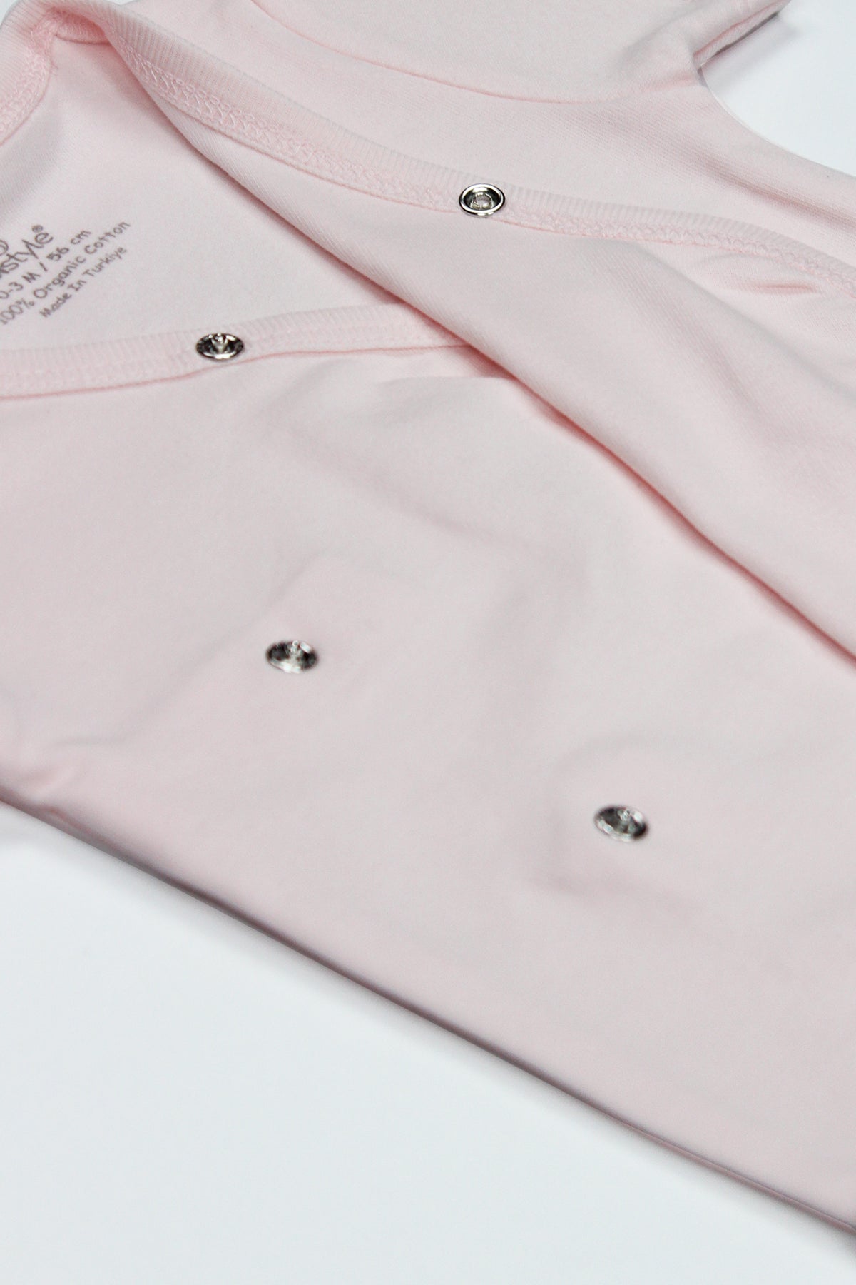 Bistyle Organik Natural Basic Style Kruvaze Uzun Kol Body BS17102 Pembe